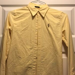 Yellow button up, Ralph Lauren, Size 2